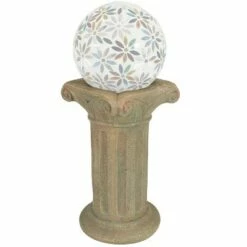 Budget 🔥 Sunnydaze Decor Sunnydaze Roman Pedestal Indoor/Outdoor Column-Style Gazing Globe Stand for 10 to 12-Inch Garden Spheres - 16" H - Autumn Leaf 🔥 -Garden Decor Shop unnamed file 4945