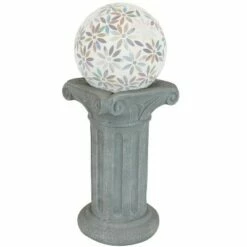 Coupon 🧨 Sunnydaze Decor Sunnydaze Roman Pedestal Indoor/Outdoor Column-Style Gazing Globe Stand for 10 to 12-Inch Garden Spheres - 16" H - Travertine 🧨 -Garden Decor Shop unnamed file 4951