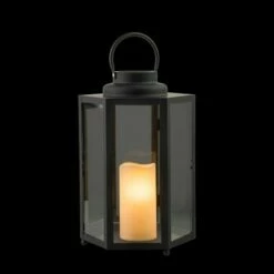 Brand new 🤩 Alpine Corporation Alpine 14" Hexagonal Candlelit Iron Lantern with LED Lights Black/White 😀 -Garden Decor Shop unnamed file 4997
