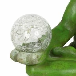 Discount 😍 10" Resin Solar Yoga Frog Holding 2 Glass Jars Garden Statue Green - Exhart 🔔 -Garden Decor Shop unnamed file 50