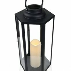 Wholesale 🎁 Alpine Corporation Alpine 18" Hexagonal Candlelit Iron Lantern with LED Lights Black/Warm White 🤩 -Garden Decor Shop unnamed file 5030