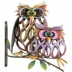 Outlet 🥰 Wind & Weather Prismatic Owl Pair Iron Wall Sculptures 🔔