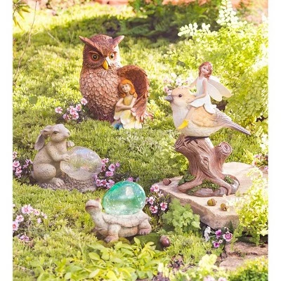 Outlet ⌛ Wind & Weather Owl with Fairy Garden Sculpture ⌛ 2 Outlet ⌛ Wind & Weather Owl with Fairy Garden Sculpture ⌛ - Image 2