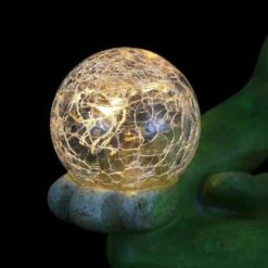 Discount 😍 10" Resin Solar Yoga Frog Holding 2 Glass Jars Garden Statue Green - Exhart 🔔 -Garden Decor Shop unnamed file 51