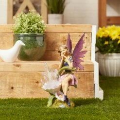 Flash Sale 🛒 Zingz & Thingz Zingz & Thingz 12.25" Polyresin Solar Fairy with Flower Statue 🥰 -Garden Decor Shop unnamed file 5125