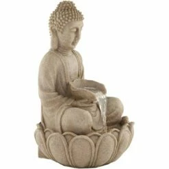 Flash Sale ✨ John Timberland Buddha Zen Outdoor Water Fountain with Light LED 22" High Faux Sandstone Meditation Decor for Garden Patio Yard Home ⌛ -Garden Decor Shop unnamed file 5228