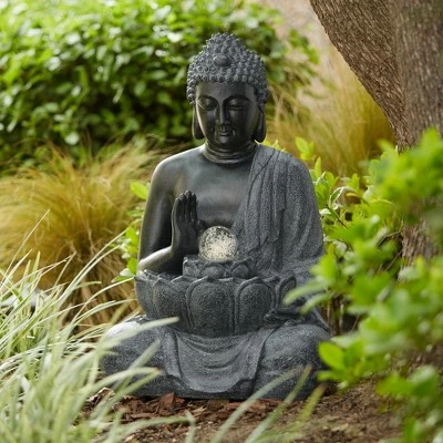 Deals 🛒 John Timberland Buddha Outdoor Water Fountain with Light LED 28" High Bronze Resin Meditation Decor for Garden Patio Backyard 😍 3 Deals 🛒 John Timberland Buddha Outdoor Water Fountain with Light LED 28" High Bronze Resin Meditation Decor for Garden Patio Backyard 😍