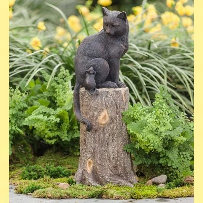 New β Plow & Hearth Cat and Mouse on Stump Lawn Ornament π₯ 3 New β Plow & Hearth Cat and Mouse on Stump Lawn Ornament π₯