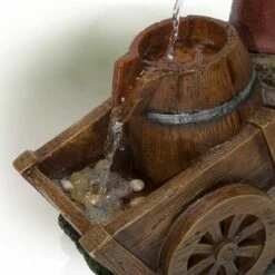 Best reviews of 👍 24" Vintage Red Water Pump With Wheelbarrow Fountain Small - Alpine Corporation 😍 -Garden Decor Shop unnamed file 5239