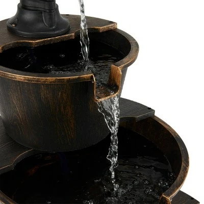 Promo π Alpine Corporation 40" Three Tier Pump and Barrels Fountain Brown π₯ 7 Promo π Alpine Corporation 40" Three Tier Pump and Barrels Fountain Brown π₯ - Image 5