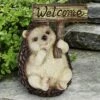 Best Pirce 🔔 8.27" Resin Welcome Sign Hedgehog Statue Pink - Exhart ⭐ -Garden Decor Shop unnamed file 527