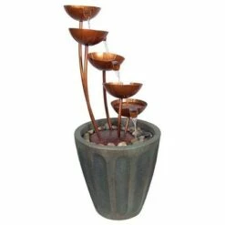 Brand new β¨ Copper Falls Cascading Garden Fountain - Acorn Hollow π