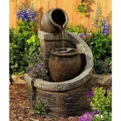 Cheap 🧨 John Timberland Rustic Outdoor Floor Water Fountain with Light LED 35" High Planter Box Cascading for Yard Garden Patio Deck Home ✔️ -Garden Decor Shop unnamed file 5296