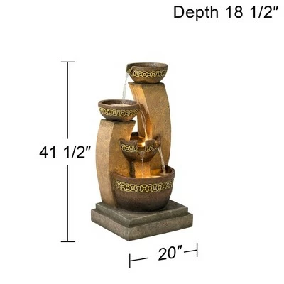 Deals π John Timberland Outdoor Floor Water Fountain Four Bowl Cascading Waterfall 41" Tall for Yard Garden Lawn π 7 Deals π John Timberland Outdoor Floor Water Fountain Four Bowl Cascading Waterfall 41" Tall for Yard Garden Lawn π - Image 5