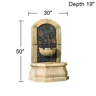 Budget π― John Timberland Rustic Outdoor Wall Water Fountain 50" High Tiered Tuscan Village for Yard Garden Patio Deck Home 𧨠5 Budget π― John Timberland Rustic Outdoor Wall Water Fountain 50" High Tiered Tuscan Village for Yard Garden Patio Deck Home 𧨠- Image 4