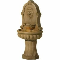 Hot Sale ⌛ John Timberland Outdoor Wall Water Fountain with Light LED 58" High Lion's Head 2 Tiered for Yard Garden Patio Deck Home 🎉 -Garden Decor Shop unnamed file 5330