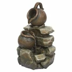 Buy β LaTaverna Cascading Urns Illuminated Garden Fountain - Acorn Hollow β