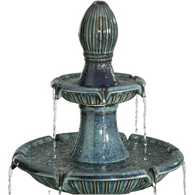 Budget 🧨 John Timberland Outdoor Floor Water Fountain with Light LED 46" High Three Tier for Yard Garden Patio Deck Home 🎉 4 Budget 🧨 John Timberland Outdoor Floor Water Fountain with Light LED 46" High Three Tier for Yard Garden Patio Deck Home 🎉 - Image 2