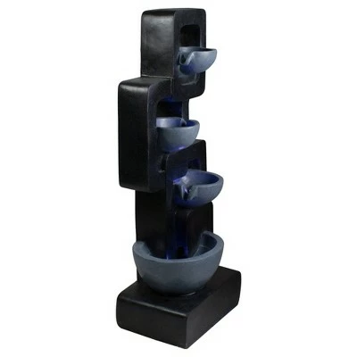 Deals π Northlight 32" Black and Gray Four-tier Modern Outdoor Garden Water Fountain β 4 Deals π Northlight 32" Black and Gray Four-tier Modern Outdoor Garden Water Fountain β - Image 2