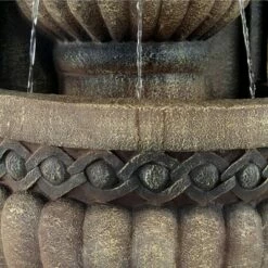 Outlet 👏 John Timberland Roman Outdoor Floor Water Fountain with Light LED 50" High 2-Tier Lion Face for Yard Garden Patio Deck Home 🥰 -Garden Decor Shop unnamed file 5378