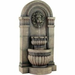 Outlet 👏 John Timberland Roman Outdoor Floor Water Fountain with Light LED 50" High 2-Tier Lion Face for Yard Garden Patio Deck Home 🥰 -Garden Decor Shop unnamed file 5380