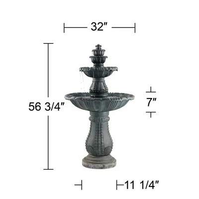 Top 10 ⨠John Timberland Italian Outdoor Floor Water Fountain with Light LED 56 3/4" High 4 Tiered for Yard Garden Patio Deck Home 𧨠8 Top 10 ⨠John Timberland Italian Outdoor Floor Water Fountain with Light LED 56 3/4" High 4 Tiered for Yard Garden Patio Deck Home 𧨠- Image 6