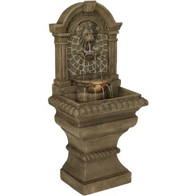 Promo π John Timberland Mediterranean Outdoor Wall Water Fountain with Light LED 51" High Royal Lions Head 3 Tiered for Yard Garden Patio β 6 Promo π John Timberland Mediterranean Outdoor Wall Water Fountain with Light LED 51" High Royal Lions Head 3 Tiered for Yard Garden Patio β - Image 4