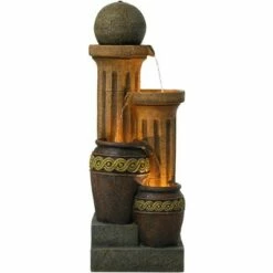 Wholesale ⌛ John Timberland Outdoor Floor Water Fountain 50" Sphere Jugs Floor Column with LED Light for Yard Garden Lawn ✨ -Garden Decor Shop unnamed file 5412