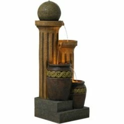 Wholesale ⌛ John Timberland Outdoor Floor Water Fountain 50" Sphere Jugs Floor Column with LED Light for Yard Garden Lawn ✨ -Garden Decor Shop unnamed file 5414