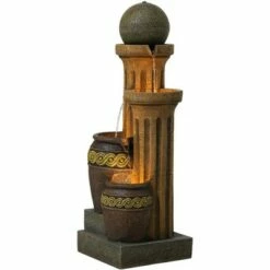 Wholesale ⌛ John Timberland Outdoor Floor Water Fountain 50" Sphere Jugs Floor Column with LED Light for Yard Garden Lawn ✨ -Garden Decor Shop unnamed file 5415