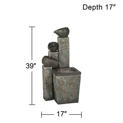 Brand new β John Timberland Asian Zen Outdoor Floor Water Fountain with Light LED 39" High Cascading for Yard Garden Patio Deck Home π 6 Brand new β John Timberland Asian Zen Outdoor Floor Water Fountain with Light LED 39" High Cascading for Yard Garden Patio Deck Home π - Image 4