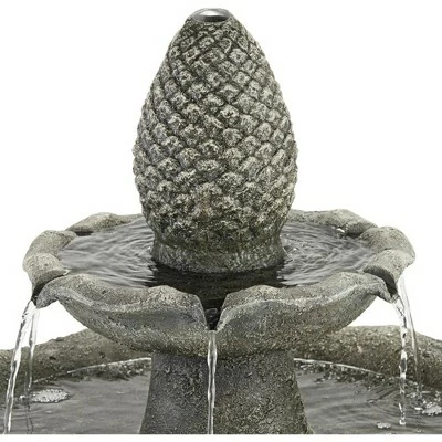 Best Pirce π John Timberland Italian Outdoor Floor Water Fountain 35" High 2 Tiered Pineapple Bird Bath for Yard Garden Patio Deck Home π 4 Best Pirce π John Timberland Italian Outdoor Floor Water Fountain 35" High 2 Tiered Pineapple Bird Bath for Yard Garden Patio Deck Home π - Image 2