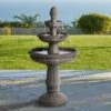 Hot Sale 😀 John Timberland Italian Style 3 Tier Outdoor Floor Water Fountain with Light LED 43" High Gray Faux Stone Garden Patio Backyard 🧨 -Garden Decor Shop unnamed file 5435