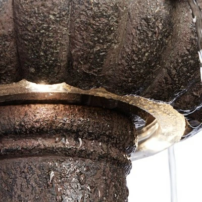 Hot Sale 😀 John Timberland Italian Style 3 Tier Outdoor Floor Water Fountain with Light LED 43" High Gray Faux Stone Garden Patio Backyard 🧨 8 Hot Sale 😀 John Timberland Italian Style 3 Tier Outdoor Floor Water Fountain with Light LED 43" High Gray Faux Stone Garden Patio Backyard 🧨 - Image 6