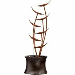 Promo 🛒 John Timberland Rustic Modern Outdoor Floor Water Fountain 41" High Cascading Leaves for Yard Garden Patio Deck Home ⌛ -Garden Decor Shop unnamed file 5449