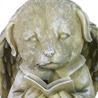 Discount π 15.94" Resin πΆ Dog Angel Reading Book Statue Gray - Exhart π 4 Discount π 15.94" Resin πΆ Dog Angel Reading Book Statue Gray - Exhart π - Image 2