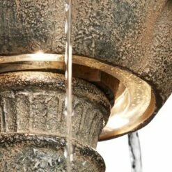 Coupon 😀 John Timberland Italian Style 3 Tier Outdoor Floor Water Fountain with Light LED 44" High Gray Faux Stone Garden Patio Backyard 🥰 -Garden Decor Shop unnamed file 5457