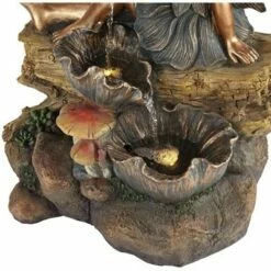 Promo 🛒 John Timberland Outdoor Cascading Water Fountain with Light LED 22" High Bronze Fairy Garden Patio Yard Deck Home Lawn Porch House 🥰 -Garden Decor Shop unnamed file 5476