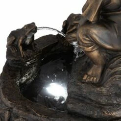 Wholesale ⭐ John Timberland Outdoor Floor Fountain with Light LED 26" High Two Kids Over Pond for Garden Patio Backyard Deck Home Porch House ✔️ -Garden Decor Shop unnamed file 5482