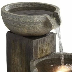 Flash Sale 🥰 John Timberland Rustic Outdoor Floor Water Fountain with Light LED 40 1/2" High Cascading for Yard Garden Patio Deck Home ❤️ -Garden Decor Shop unnamed file 5502