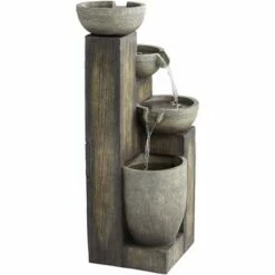 Flash Sale 🥰 John Timberland Rustic Outdoor Floor Water Fountain with Light LED 40 1/2" High Cascading for Yard Garden Patio Deck Home ❤️ -Garden Decor Shop unnamed file 5506