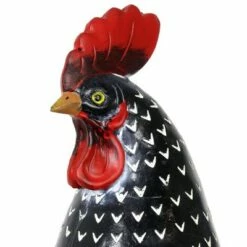 Cheapest 🧨 11.81" Resin Polka Dot Rooster Statue Black/White - Exhart 💯 -Garden Decor Shop unnamed file 552
