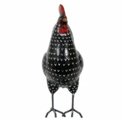 Cheapest 🧨 11.81" Resin Polka Dot Rooster Statue Black/White - Exhart 💯 -Garden Decor Shop unnamed file 557