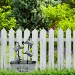 New 👏 Backyard Expressions 33.3" Metal Galvanized Water Jug Garden Fountain Gray 🧨 -Garden Decor Shop unnamed file 5576