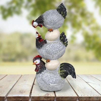 Coupon β€οΈ 12.4" Resin Stacked Chicken and Egg Statue Black/White/Gray - Exhart π 3 Coupon β€οΈ 12.4" Resin Stacked Chicken and Egg Statue Black/White/Gray - Exhart π
