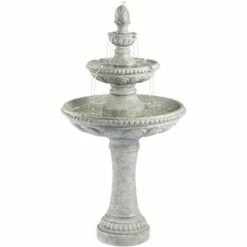 Best Pirce ⌛ John Timberland Italian Outdoor Floor Water Fountain 44" High 3 Tiered Pineapple Bowls for Yard Garden Patio Deck Home 🛒 -Garden Decor Shop unnamed file 5630