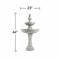 Best Pirce ⌛ John Timberland Italian Outdoor Floor Water Fountain 44" High 3 Tiered Pineapple Bowls for Yard Garden Patio Deck Home 🛒 -Garden Decor Shop unnamed file 5631