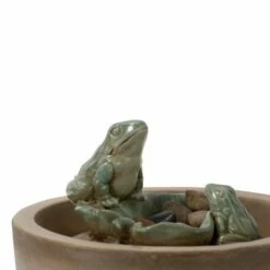 Wholesale π Multicolor Ceramic Frog Indoor Water Fountain With Pump - Foreside Home & Garden π