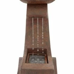 Outlet 🔔 John Timberland Japanese Outdoor Floor Fountain with Light LED 31" High Rust Garden Pagoda Patio Yard Deck Home Lawn Porch House ⭐ -Garden Decor Shop unnamed file 5649