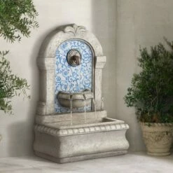 Best reviews of π John Timberland Outdoor Wall Water Fountain 30 1/4" High Free Standing Tiered for Yard Garden Patio Deck Home βοΈ